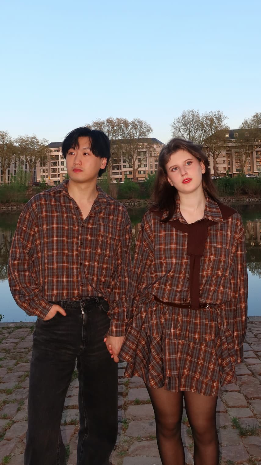 "Café Ambré" – Ensemble couple marron