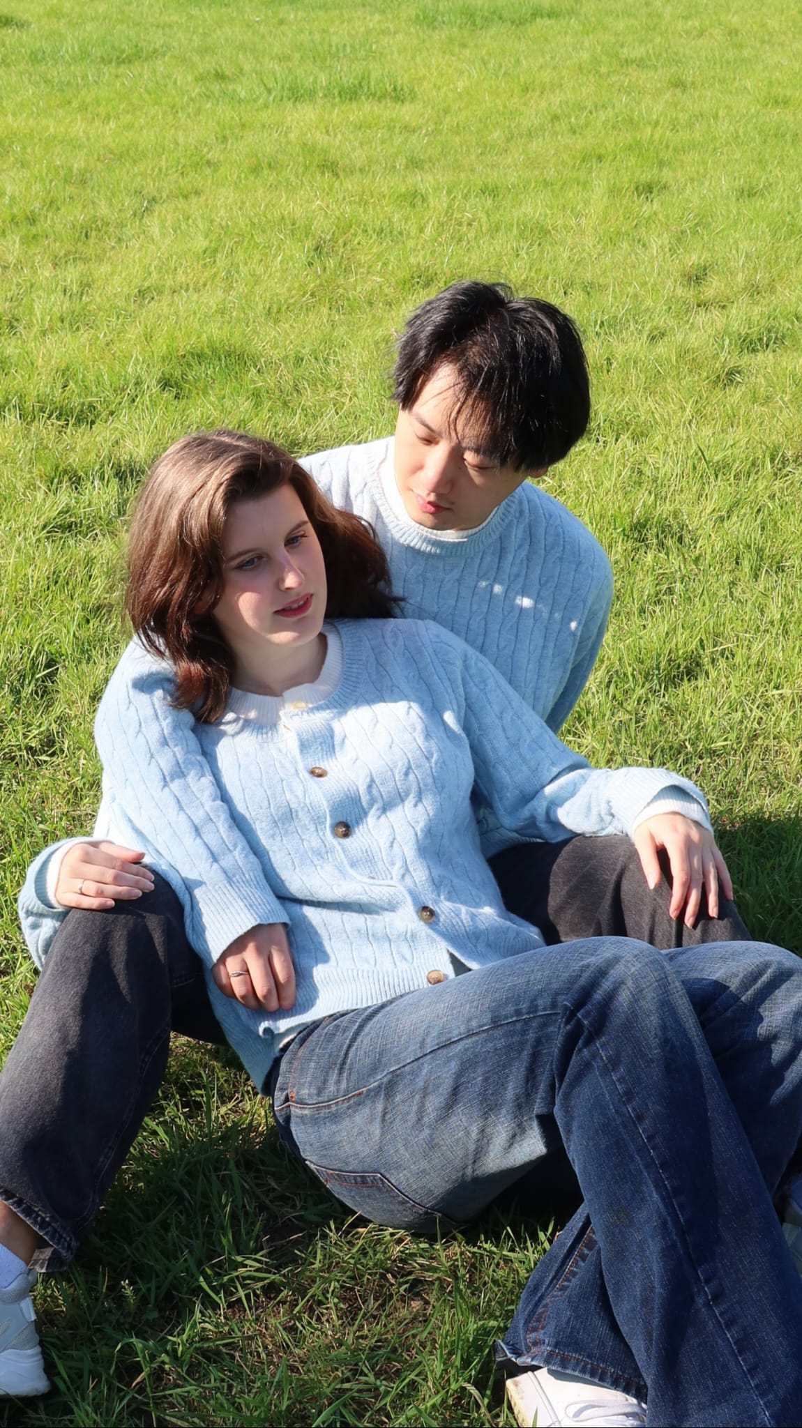 "Ciel Bleu" - Tenue couple patchwork