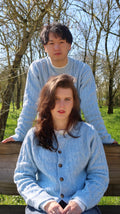 "Ciel Bleu" - Tenue couple patchwork