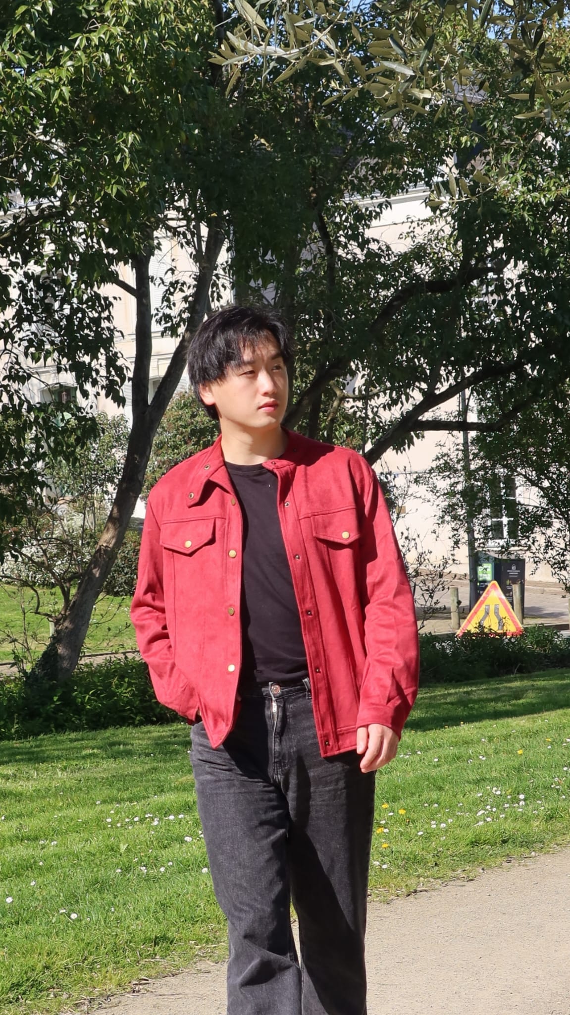 "Harmonie Bordeaux" - Veste duo rouge