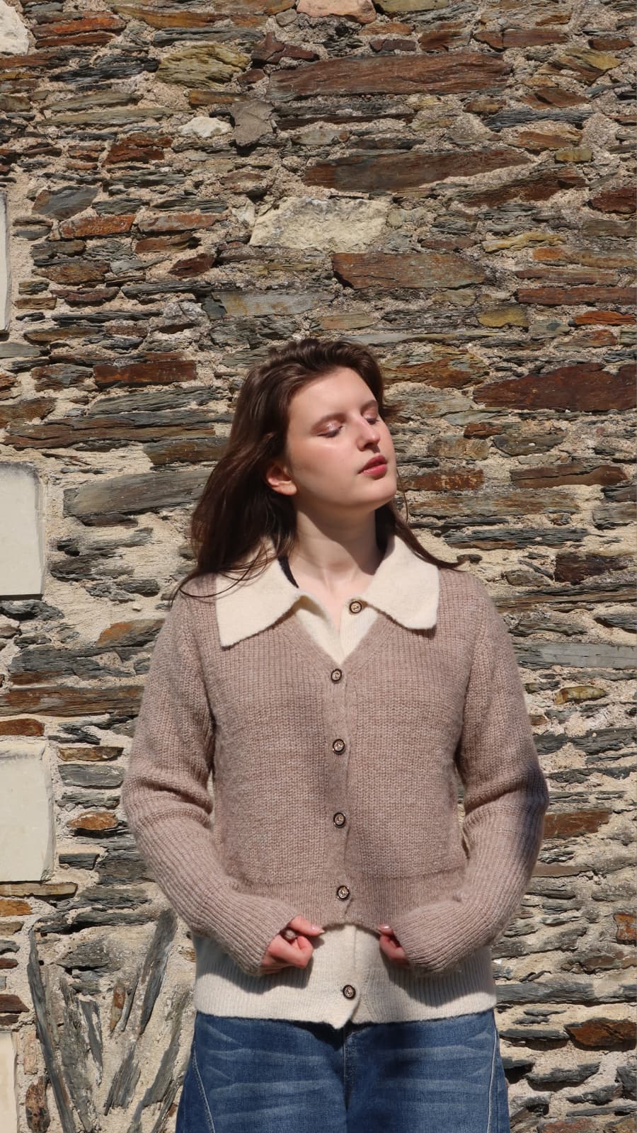 "Jour Flottant" - Tenue couple patchwork gris