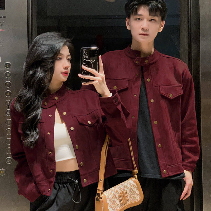 "Harmonie Bordeaux" - Veste duo rouge