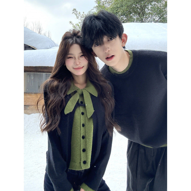 "Brise de Forêt" - Pull duo patchwork