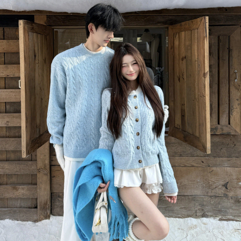 "Ciel Bleu" - Tenue couple patchwork