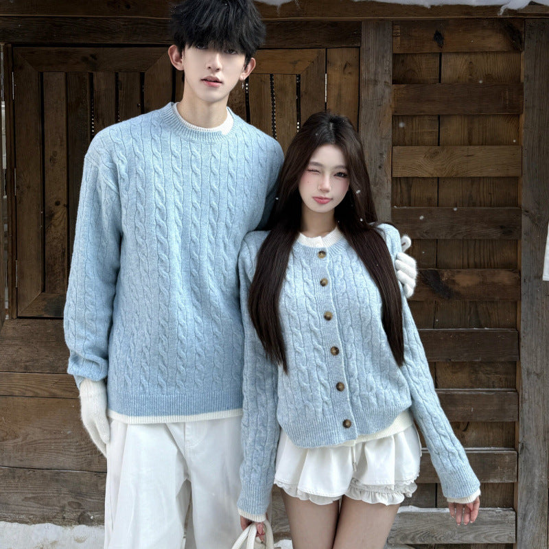 "Ciel Bleu" - Tenue couple patchwork