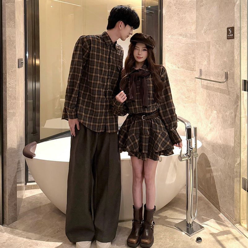 "Café Ambré" – Ensemble couple marron