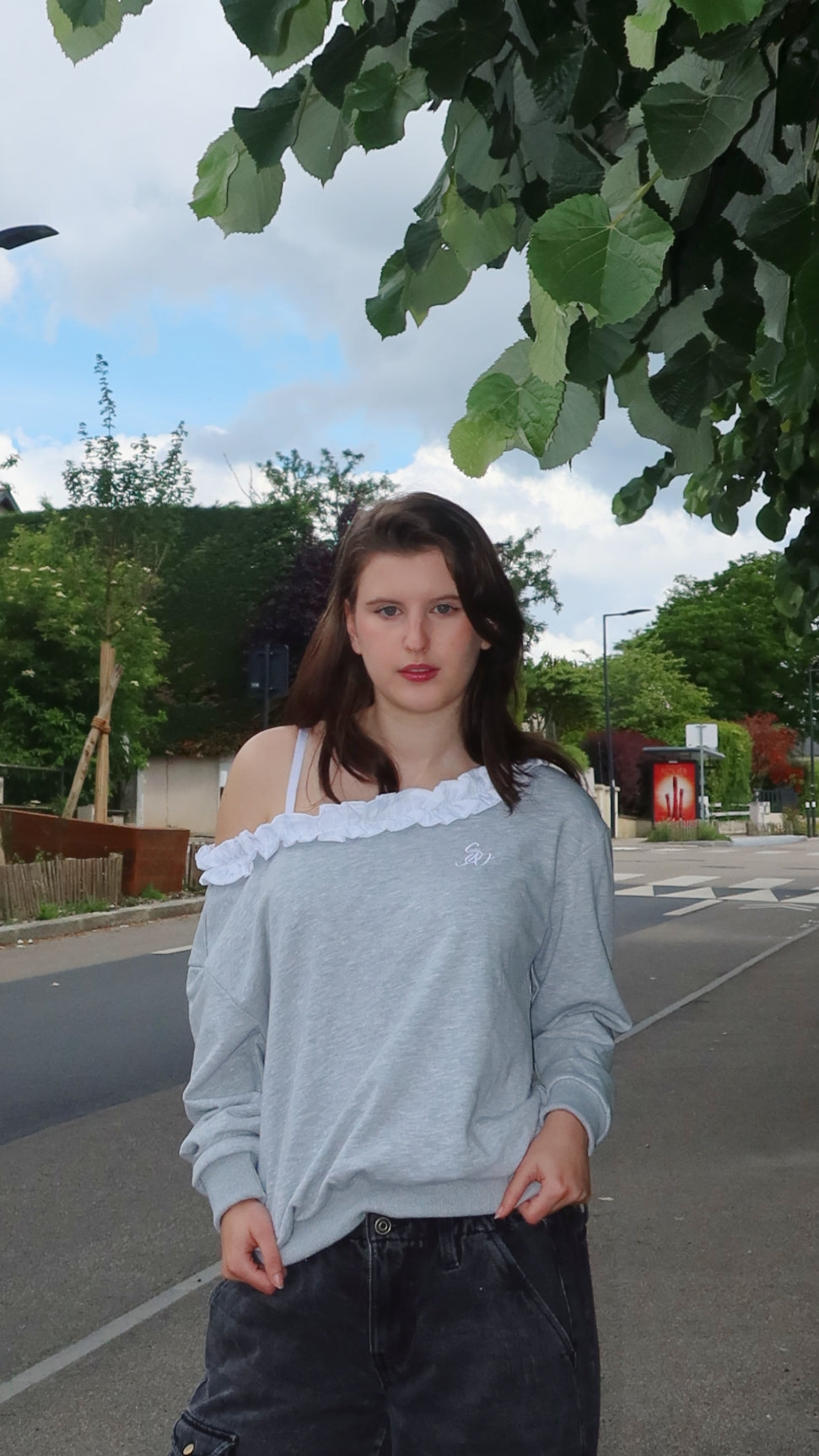 "Rose cendrée" - Sweat couple gris