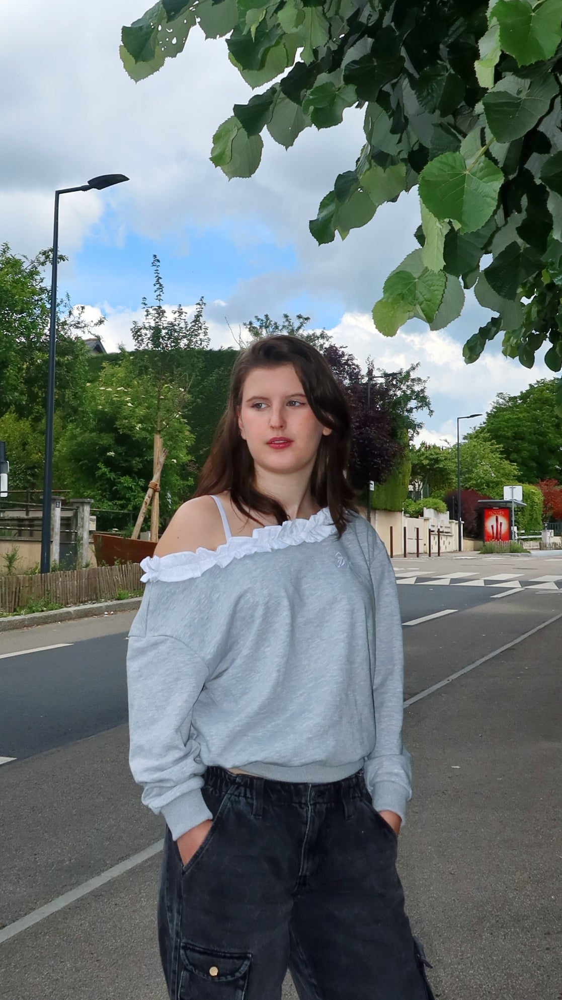"Rose cendrée" - Sweat couple gris